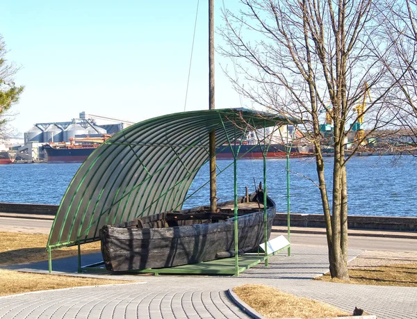 Klaipeda Letuania March 2012 Kurenas Gammelt Fiskefartøy Utstilt Sjøfartsmuseet – stockfoto