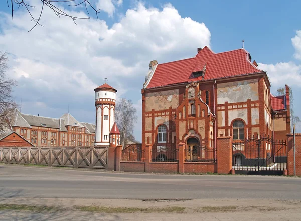 Bývalá Kasárna Pěchoty Vodárenská Věž Území Vojenského Města Baltiysk Kaliningradská — Stock fotografie