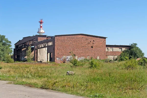 Cihlová Konstrukce Starého Německého Letiště Noytif Baltiysk Kaliningradská Oblast — Stock fotografie