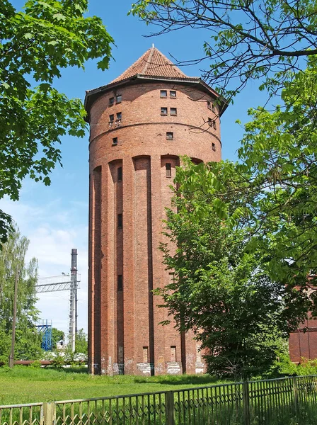 Velha Torre Água Ferroviária Sovetsk Região Kaliningrado — Fotografia de Stock