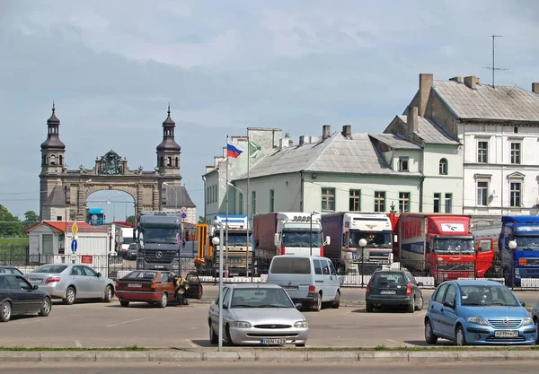 Sovetsk Russland Mai 2010 Autos Grenzübergang Russisch Litauische Grenze Gebiet — Stockfoto