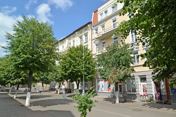 Sovetsk Russia July 2019 Pedestrian Victory Street Сонячний День Калінінград — стокове фото