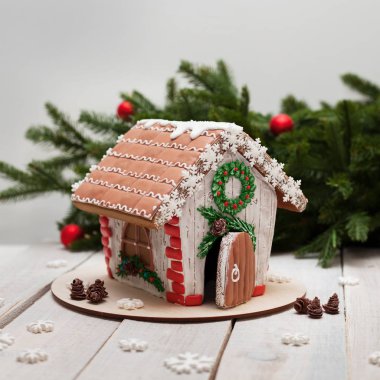 gingerbread Yılbaşı ve Yeniyıl, kurabiye evi