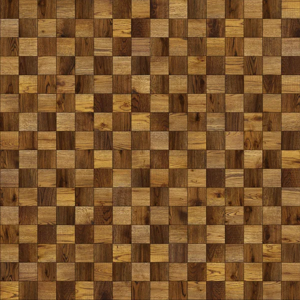 Natural wooden background, grunge parquet flooring design seamless texture checker — Stock Photo, Image