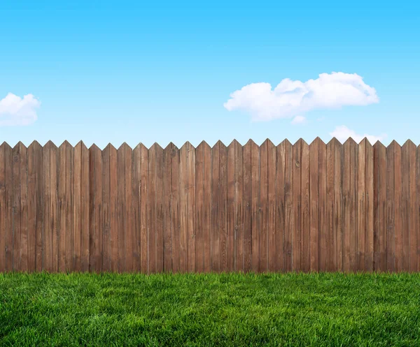 Dřevěné zahradní plot — Stock fotografie