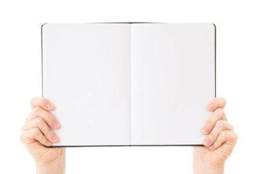 boş defter tutan el