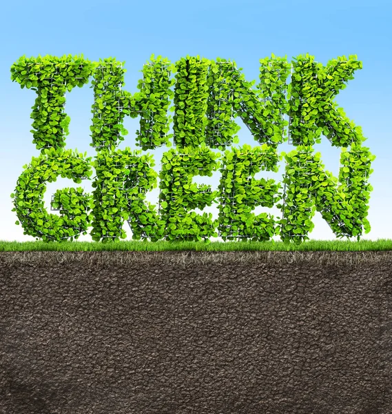 Grünes Konzept denken — Stockfoto
