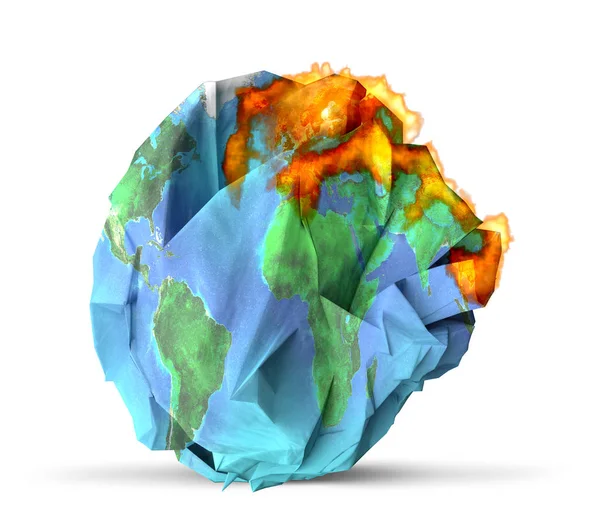 Küresel ısınma konsepti 3d çizim