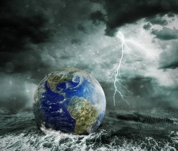 Totaalconcept voor opwarming van de aarde en de Apocalyps — Stockfoto