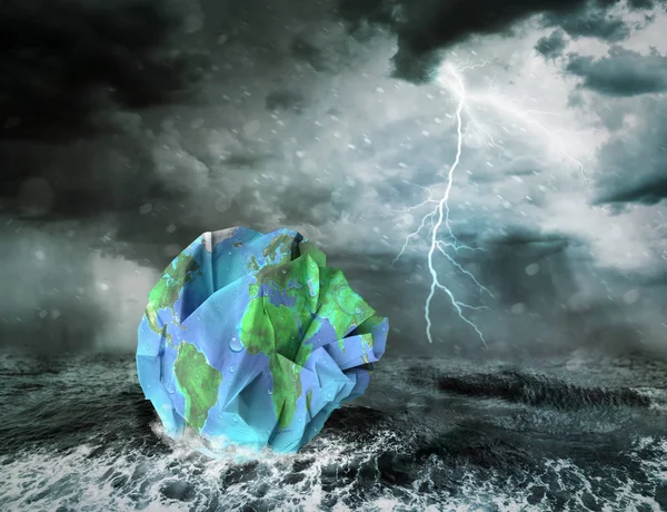 Totaalconcept voor opwarming van de aarde en de Apocalyps — Stockfoto