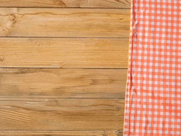 Coperta da picnic vista dall'alto su tavolo di legno — Foto Stock