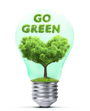 yeşil enerji ve çevre dostu kavram 3d illüstrasyon 