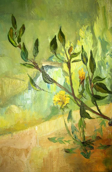 Bright colorful background, fragment of painting in the style of impressionism — Stock Photo, Image