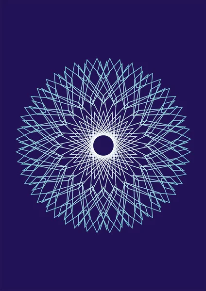 Mandala Blå Bakgrund Konstnärlig Bakgrund Vektorgrafik — Stock vektor