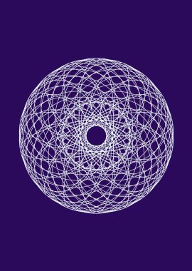 Mavi arka planda Mandala. Sanatsal arka plan. Döndürme nesnesi. Vektör grafik sanatı.