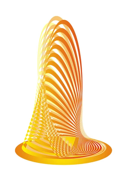 Abstract Figure Yellow Orange Tonality Background Art Object Vector Graphics — Stock Vector