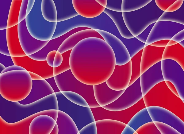 Abstract background of three-dimensional shapes and lines. Bright colors: red, purple, violet. 3d texture.