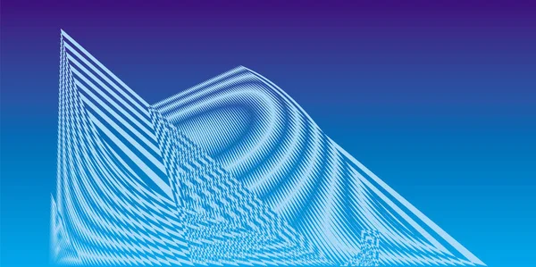 Abstract fine  geometric background. A thin openwork pattern in blue. Futuristic, techno — Stock Vector