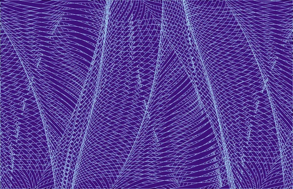 Sammendrag av geometriske linjer på blå bakgrunn. Et tynt åpningsmønster. Vektortegning – stockvektor