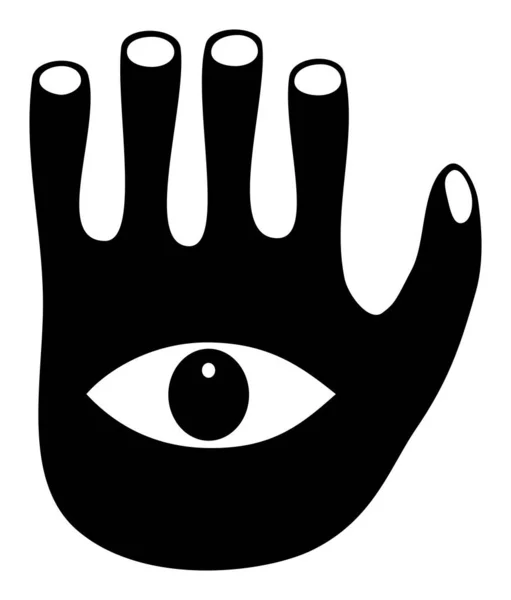 Symbolische Fantastische Stilisierte Zeichnung Logo Menschliches Auge Auf Dem Hintergrund — Stockvektor