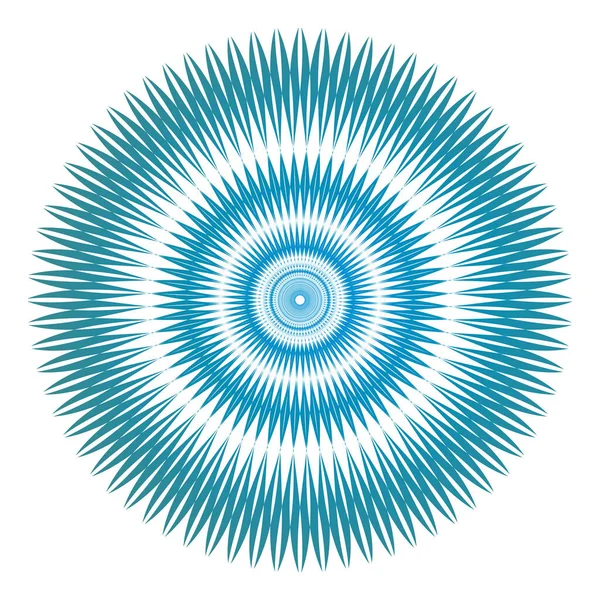Cercle Mandala Ajouré Bleu Turquoise Couleurs Signez Aum Ohm Centre — Image vectorielle