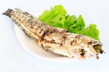 Tuzlu yayın balığı ızgara