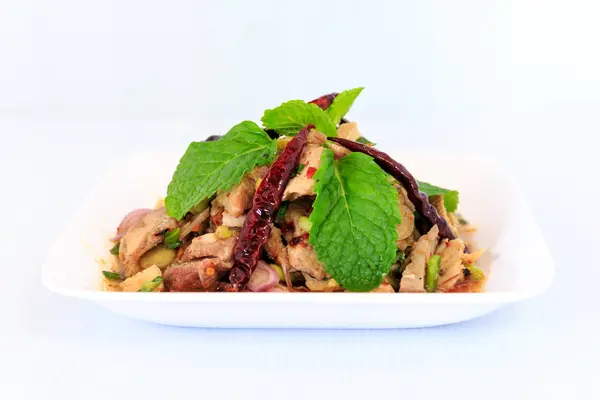 Hot spicy thai cuisine salad — Stock Photo, Image