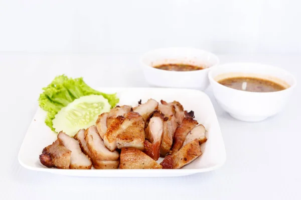 Sliced grilled pork — Stock Photo, Image
