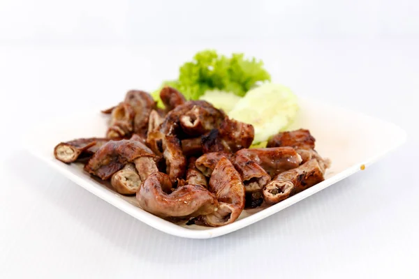 Grilled pork chitterlings — Stock Photo, Image