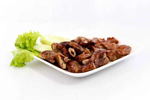 Grilled pork chitterlings — Stock Photo, Image