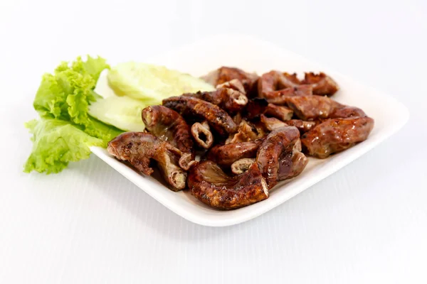 Grilled pork chitterlings — Stock Photo, Image