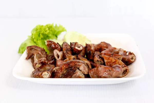 Grilled pork chitterlings — Stock Photo, Image