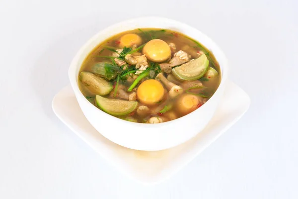 Thaise keuken hete pittige kippensoep — Stockfoto