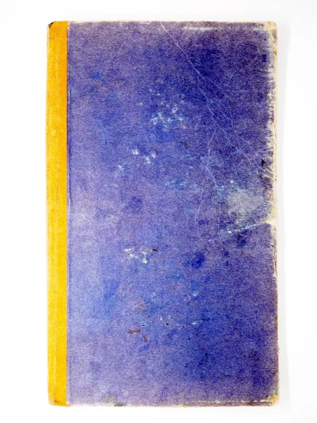 Azul velho e sujo livro de capa dura isolado — Fotografia de Stock