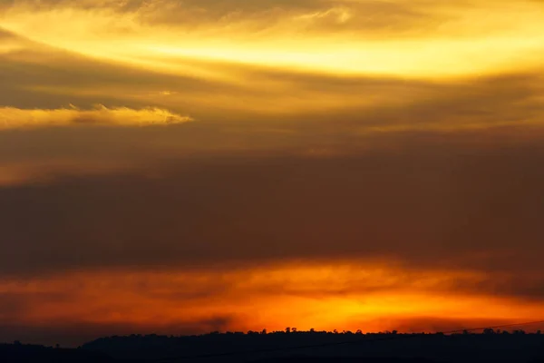 Ciel Nuageux Dramatique Arrière Plan Crépuscule — Photo