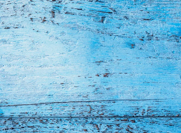 Old Blue Painted Timber Wood Board Surface Texture Background — Stock Photo, Image