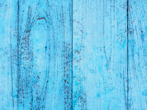 Old Blue Painted Timber Wood Board Surface Texture Background — Stock Photo, Image