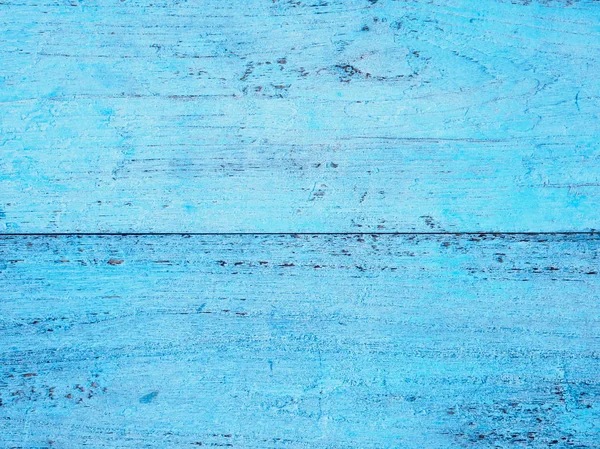 Old Blue Painted Timber Wood Board Surface Texture Background — Stock Photo, Image