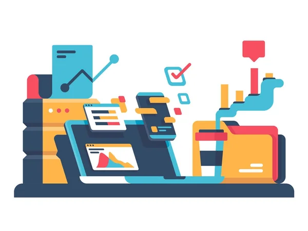 Datos estadísticos de diagramas y gráficos — Archivo Imágenes Vectoriales