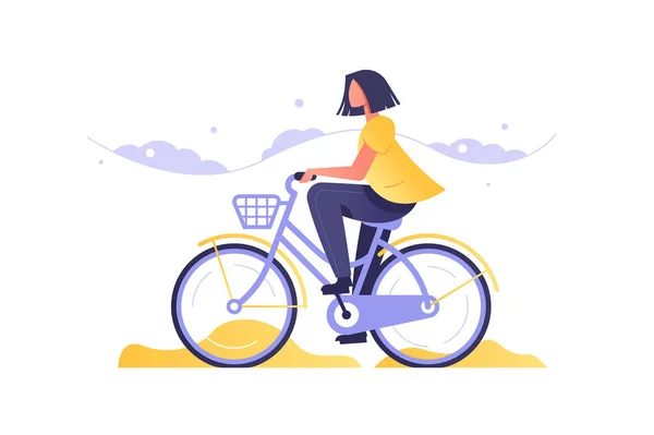 Bicikliző lány — Stock Fotó