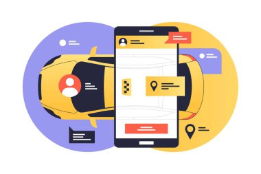 Taksi çağırmak için mobil uygulama