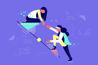 Genç ve çekici kadın ortak..