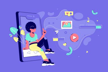 Modern akıllı telefonun ekranı