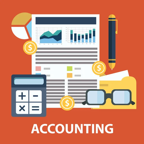 Succesvolle financiële business plan verslag en -accounting concept vectorillustratie — Stockvector