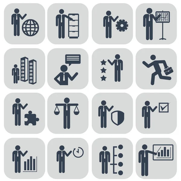 Human resources and management icons set. — Stock Vector