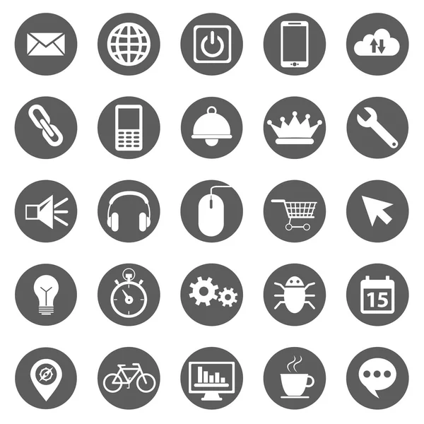 Set of icons for web and user interface design — Stock Vector