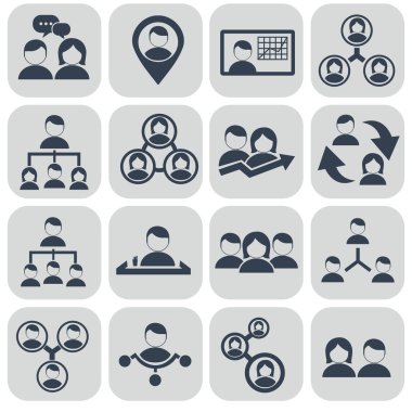 İnsan kaynakları Icons set.