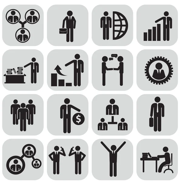 Human resources icons set. — Stock Vector