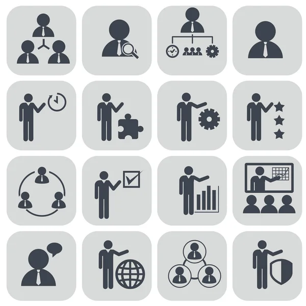 Human resources icons set. — Stock Vector