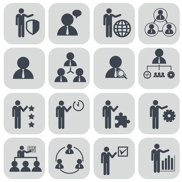 Human resources icons set. — Stock Vector